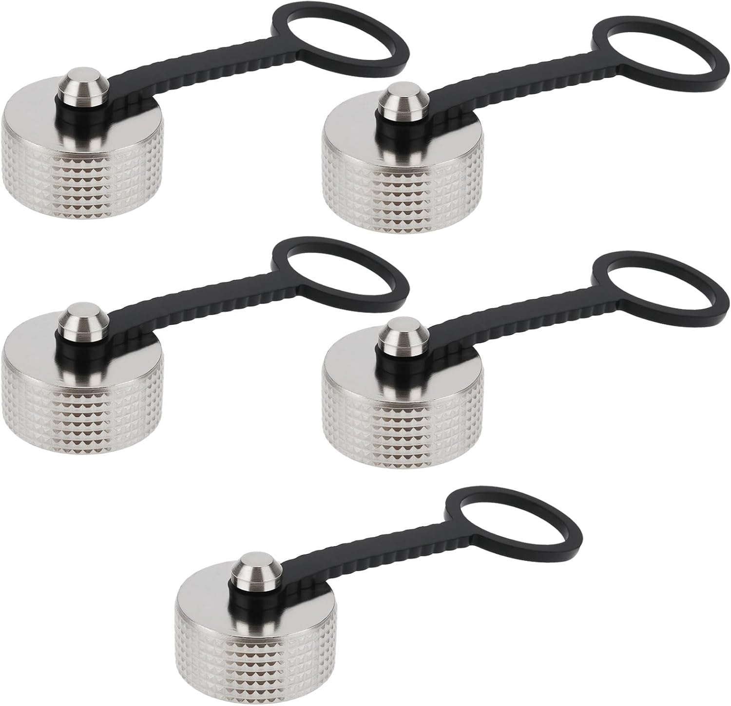 SG Store 5Pcs GX16 Aviation Connector Plug Cover Aviation Connector Metal Dust Cover Rubber Chain for Electronic Equipment Industrial Equipment image number 6