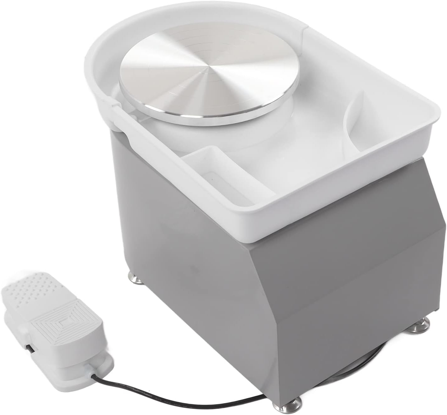 Pottery Wheel Machine, Pottery Machine Grey 350W Removable Tray Leakage Protection Stepless Speed Change with Foot Pedal for DIY (AU Plug 220V) image number 3