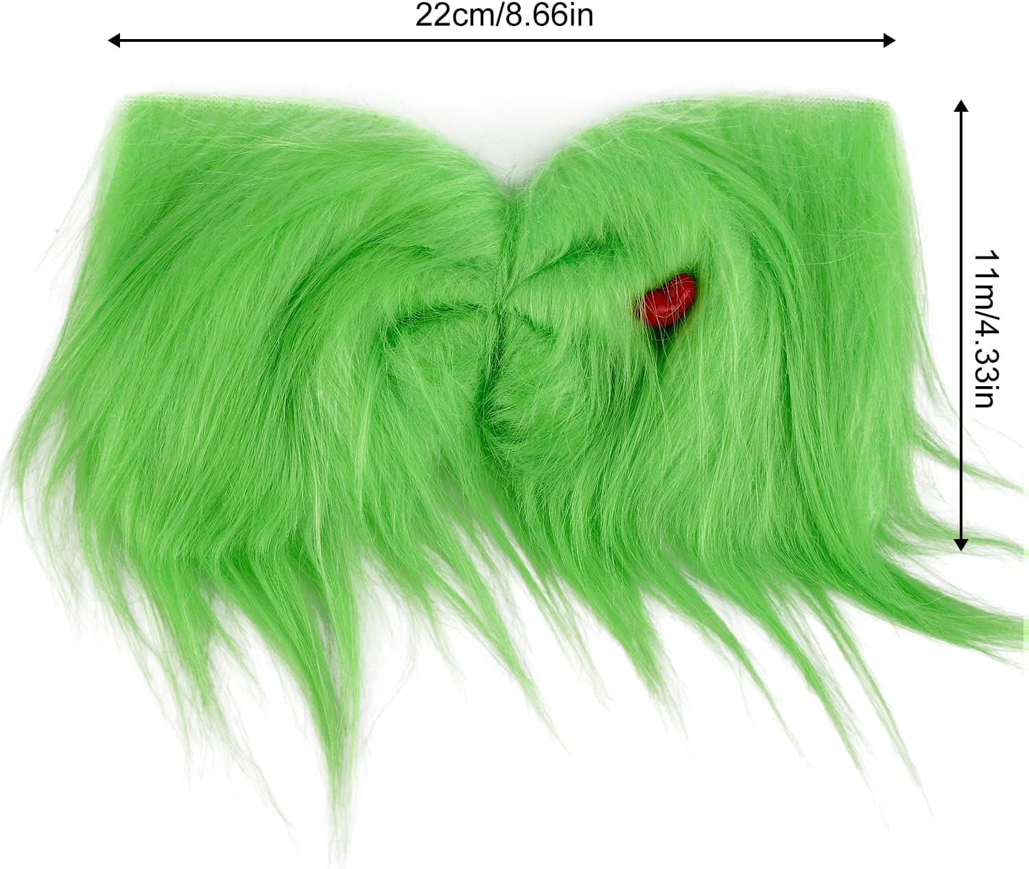 Large Green Furry Hair Bow, Green Headband Christmas Hair Clips Xmas Tree Decorations Fur Bowknot Christmas Hair Plush Pin Accessories for Women Girls Baby Costume Accessories Holiday Party image number 3