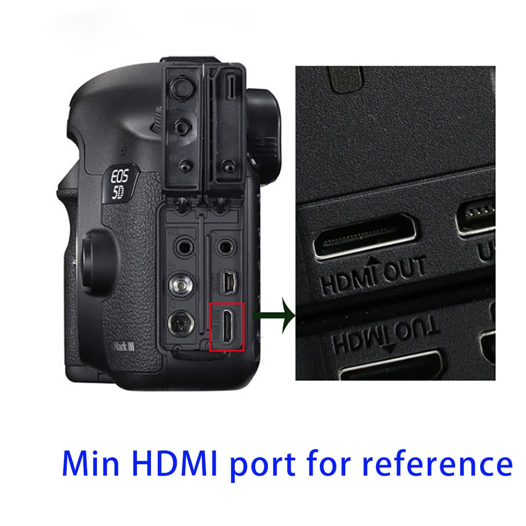 Hexchuang Micro HDMI to Mini HDMI Cable for Camera to Portable Monitor, High Speed Mini HDMI Type C Male to Micro HDMI Type D Male Cord 1080P (0.3M) image number 6