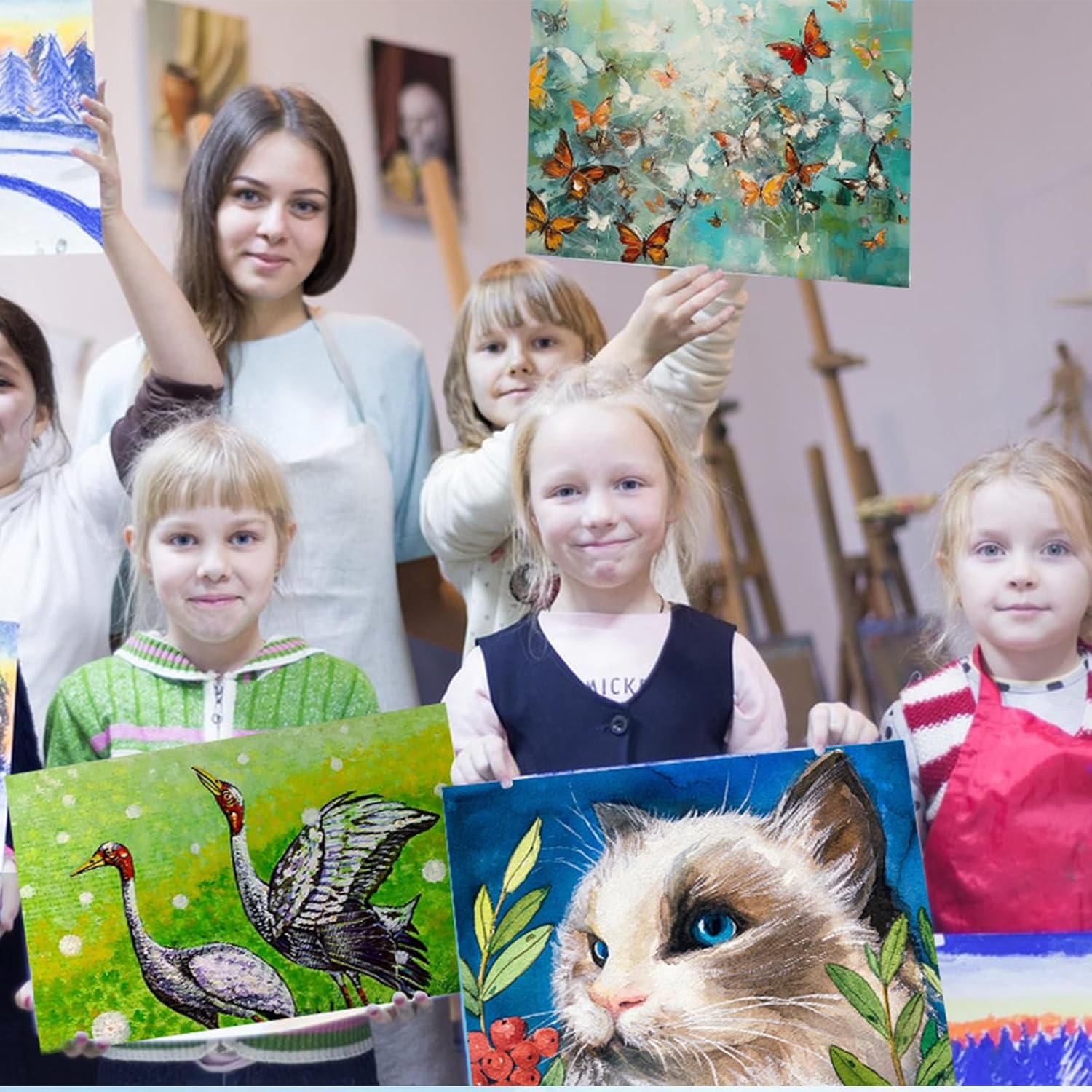 Canvases for Painting 11X14 Inch, 21 Pack Blank Painting Canvas Boards for Painting Supplies-Cotton Canvas Panels Acid-Free Primed for Oil Paint,Watercolor, Acrylic Paint, Gouache and Tempera. image number 2