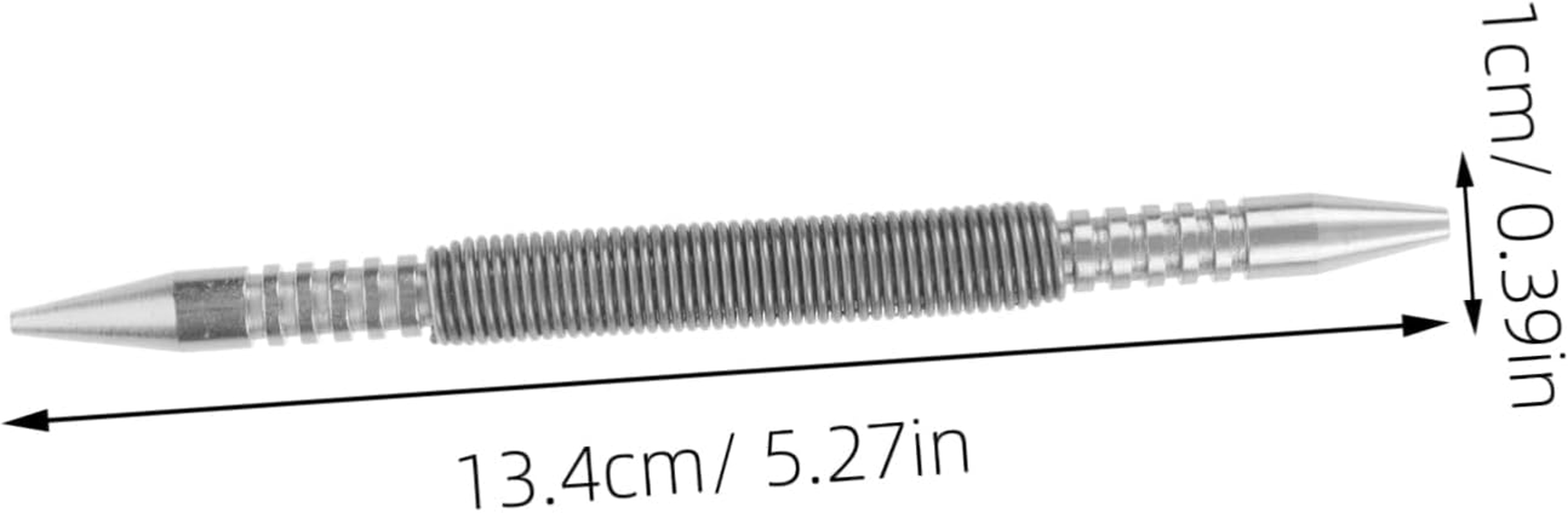 Anneome 2Pcs Spring Nail Punch Set Dual Head Spring Loaded Center Punch for Wood Metal Glass Hammerless Carbon Steel Nail Tool for Precise Marking image number 3