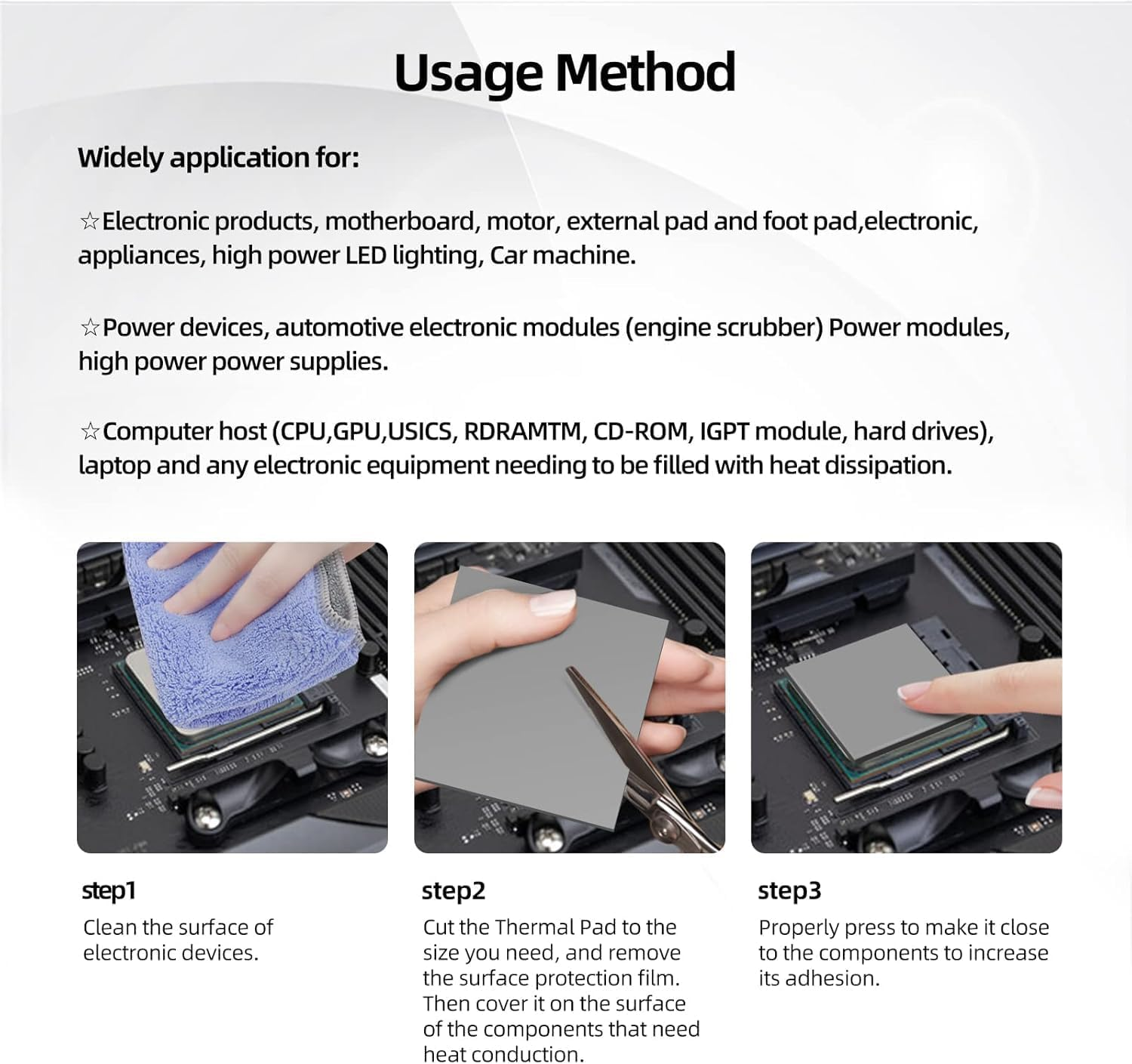 Thermal Pad 14.8 W/Mk, 120 X 120 X 2.0Mm (1 Pcs) Silicone Thermal Pads Cooling Pad, Highly Efficient Heat Resistant Soft Pad