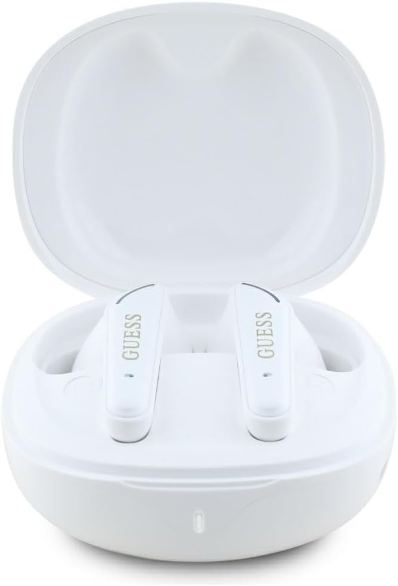 TWS CG Mobile Guess Flat Classic Logo Electroplated Headphones White image number 2