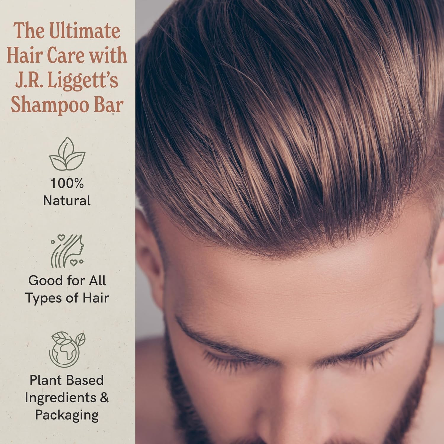 J&middot;R&middot;LIGGETT'S All-Natural Shampoo Bar, Herbal Formula - Supports Strong and Healthy Hair - Nourish Follicles with Antioxidants and Vitamins - Detergent and Sulfate-Free, Set of 3, 3.5 Ounce Bar image number 2