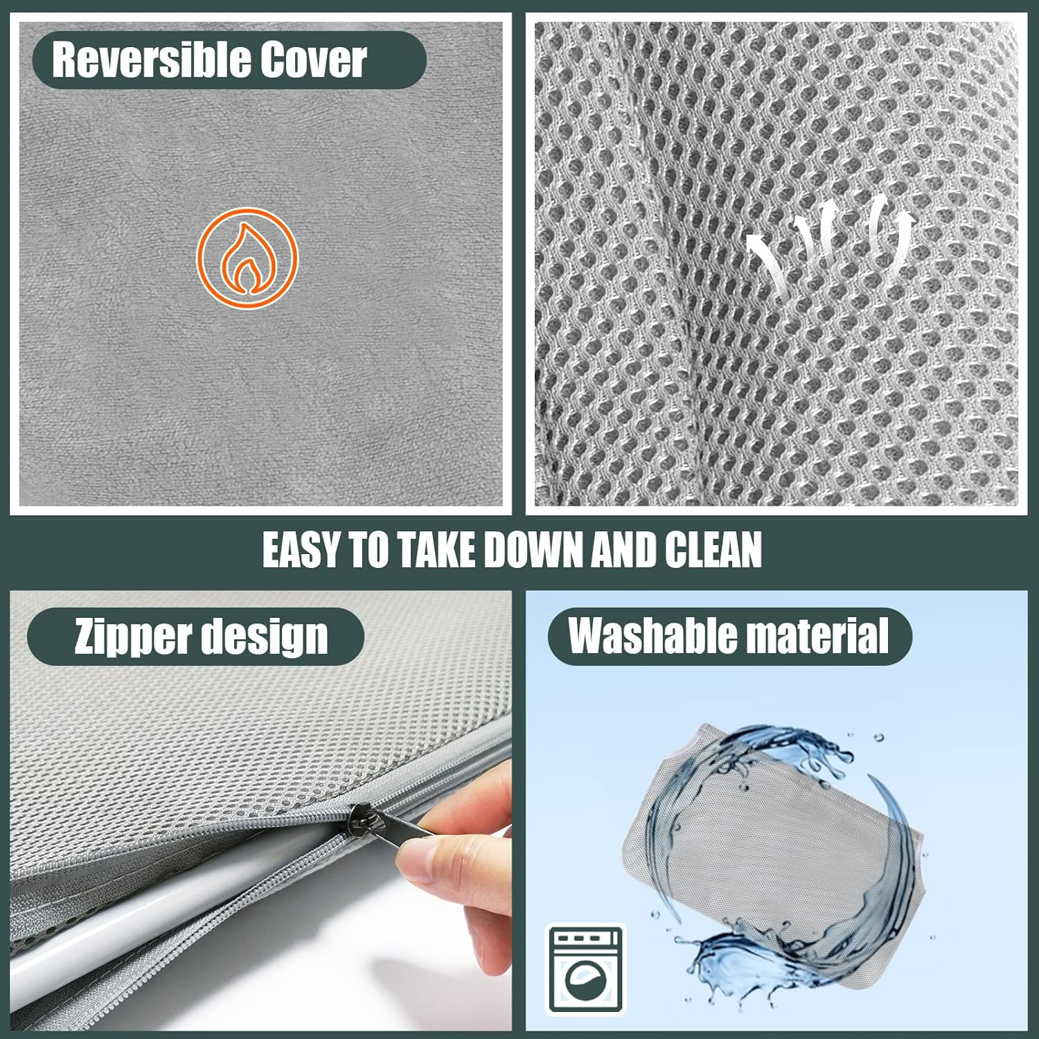 GUUSII HOME Window Lounger for Cats, Hammock, Window Seats, Cat Bed, Window, Foldable Cat Hammock, Window Hammock, Cat Lounger, Cat Hammock with Strong Suction Cups (Grey, M) image number 3