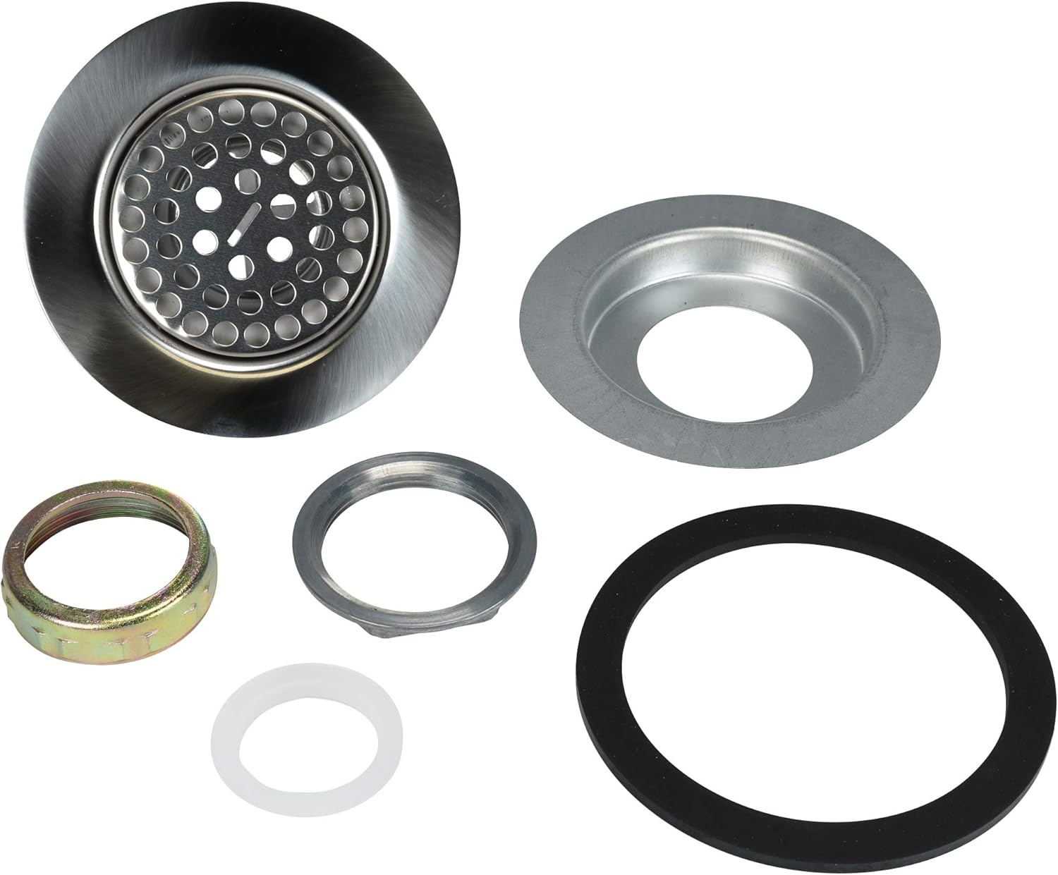 Danco 10644 4-1/2" Mobile Home Flat Top Shower Drain Strainer, Chrome image number 1