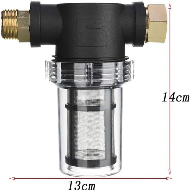 Limcryspp Garden Hose Pressure Cleaning Machine Inlet Filter, Sediment Filter, Equipped with 100 Mesh and 40 Mesh Screens, 2 Set image number 2