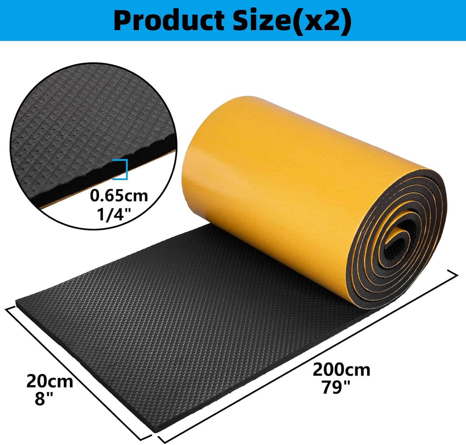 Spurtar Garage Wall Protector for Car Doors, 78 3/4'' X 7 7/8'' X 1/4" Ultra Thick Waterproof Self Adhesive Anti-Collision Mat - German Design (2 Pack) image number 2
