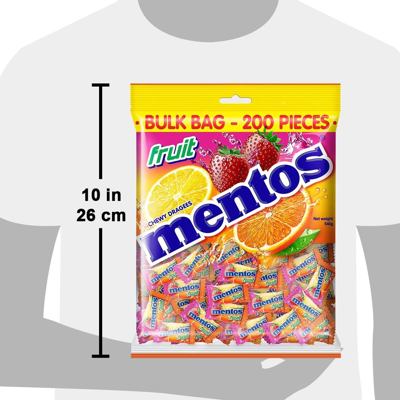Mentos Fruit Candy Pillowpack, Classic Mix of Fruity Flavours, 540G image number 1