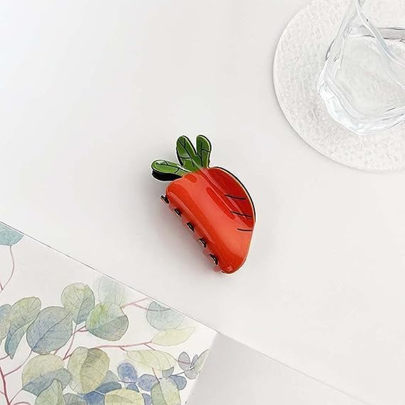Green Fruit Hair Claw Large Cute Female Hair Accessories Shark Clip Geometric Hair Claw Summer Vegetable Watermelon Fake Food Hair Clip Hair Clips