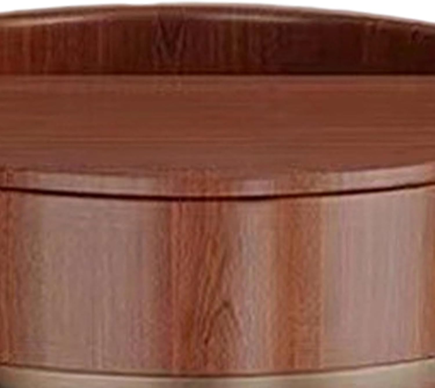 Foot Bath Tub | Massaging Reusable with Lid | Foot Soaking Bucket Wood Tub - for Sauna Laundry Home Hands Washing Bathroom Bedroom Dorm Apartment Spa Center image number 4