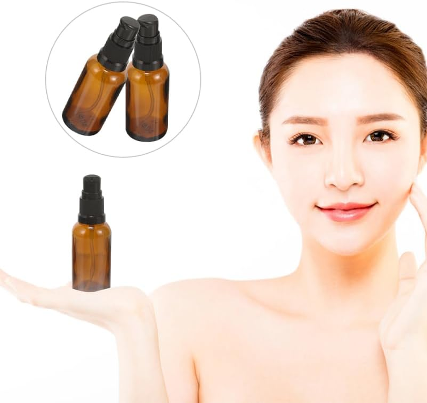 Oatipho 30Ml/1.01Oz Pump Bottles, 4Pcs Portable Lotion Container Refillable Containers for Travel Lotion Creams Shampoo Cleanser Use image number 2