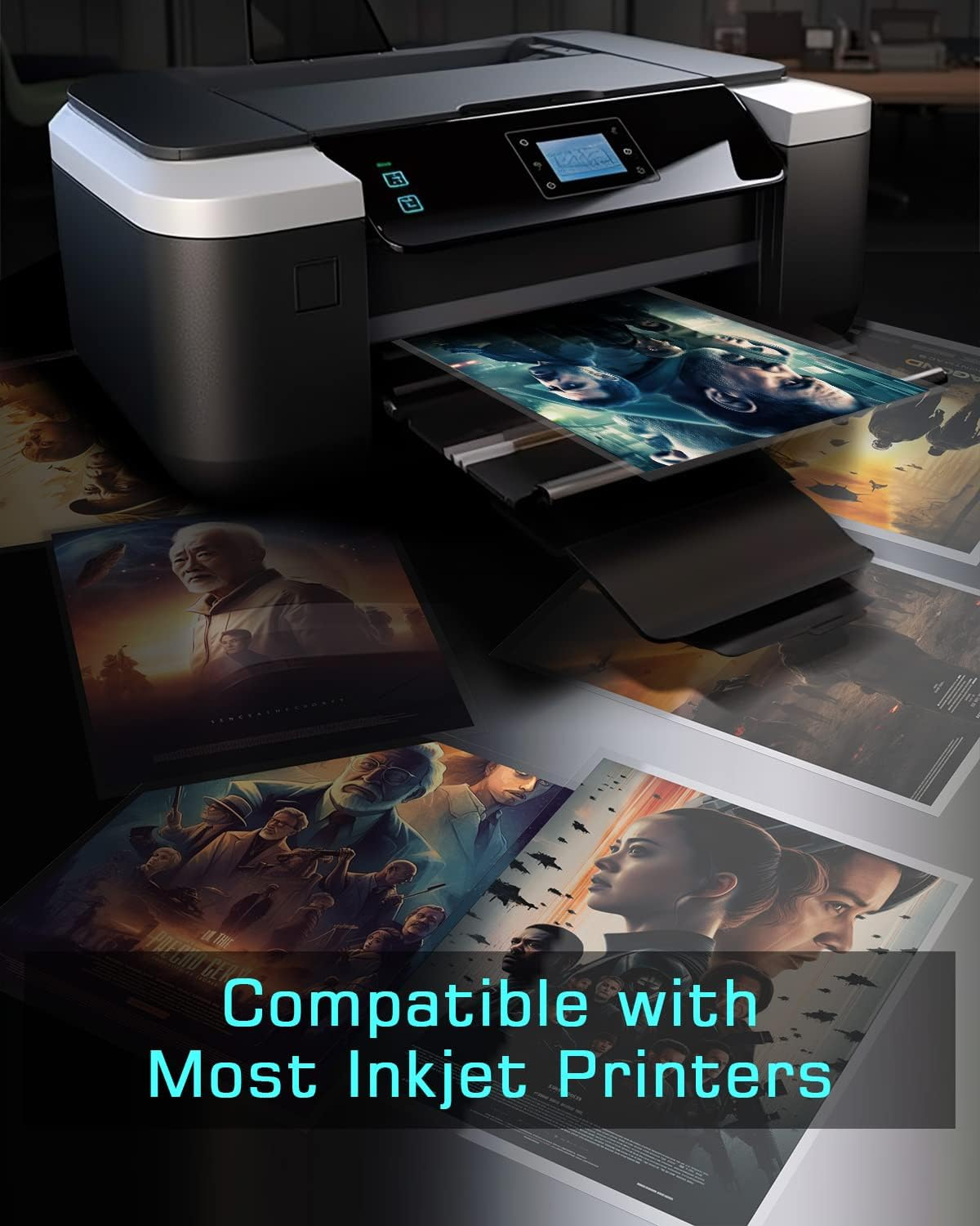 Colemoly Transparent Paper 30 Sheets Inkjet Transparency Film Inkjet Printer (100% Clear) Acetate Sheets Clear Paper 8.5X11 Inches for Crafts, Premium Print image number 3