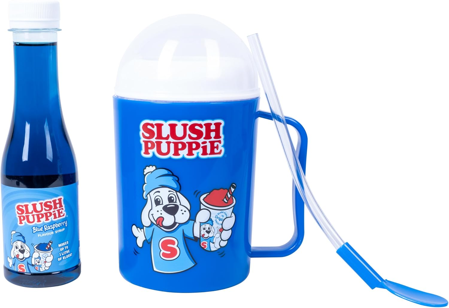 Slush Puppie Blue Raspberry Slushie Making Cup Set with 180Ml Syrup - Create Delicious Frozen Drinks at Home with Easy-To-Use Cup and Tasty Blue Raspberry Syrup image number 1