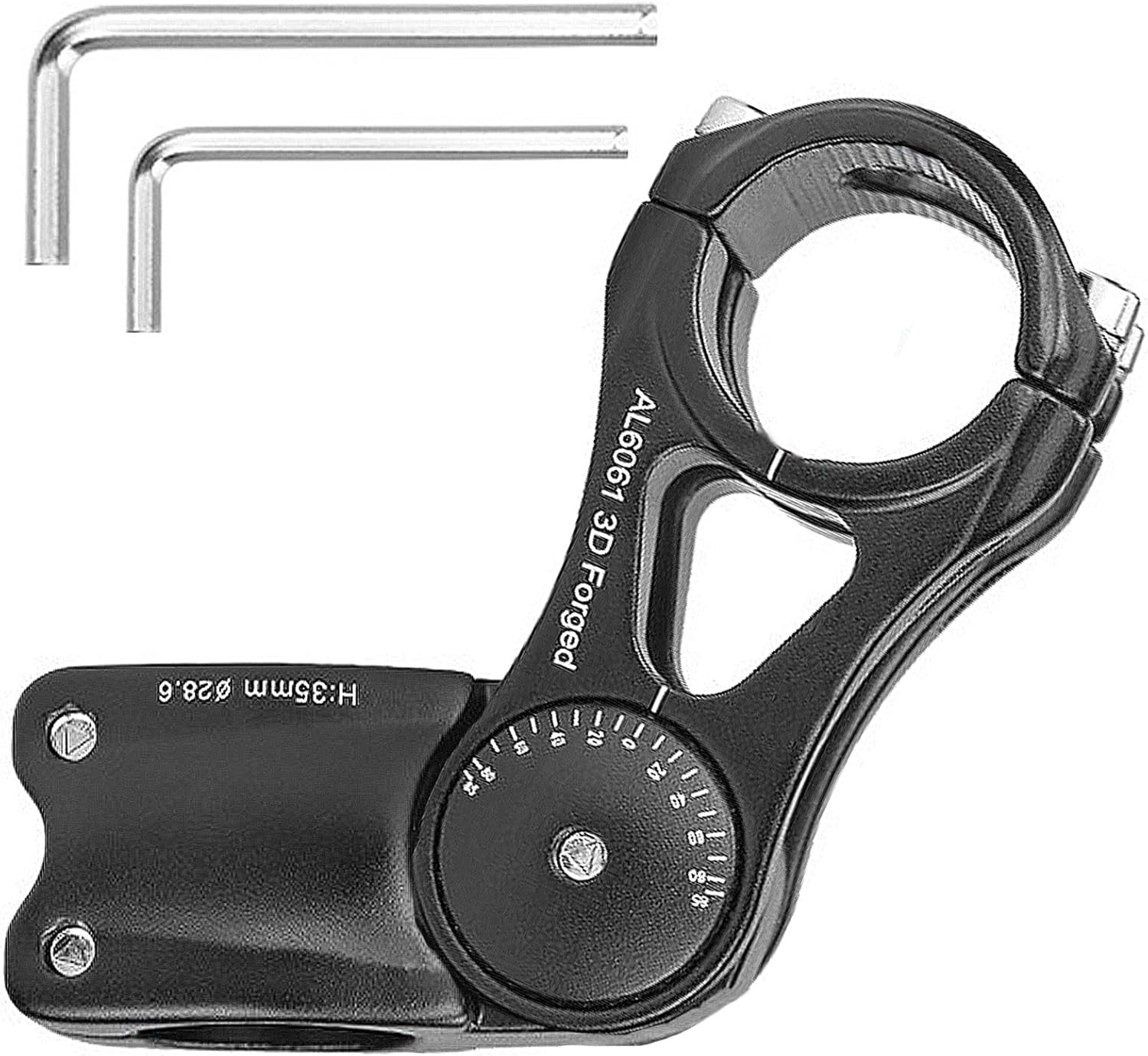 'OSAGIE Bike Stem, Aluminum Alloy MTB Stem, Adjustable Mountain Bike Stem for 28.6Mm (1-1/8'') Handlebar of Bicycle, Road Bike, MTB, BMX, Cycling' image number 2