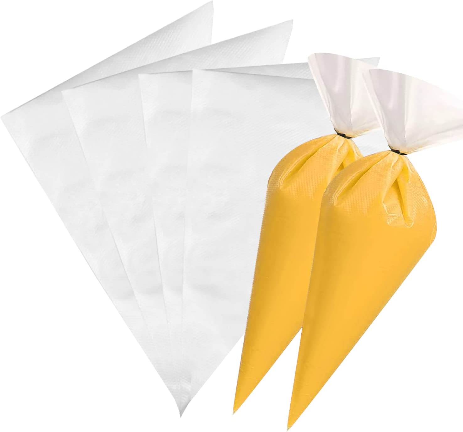 TORMEN Thickened Pastry Piping Bags, 16 Inch Anti-Burst Disposable Icing Cake Decorating Bag(50 Pcs, Clear image number 4