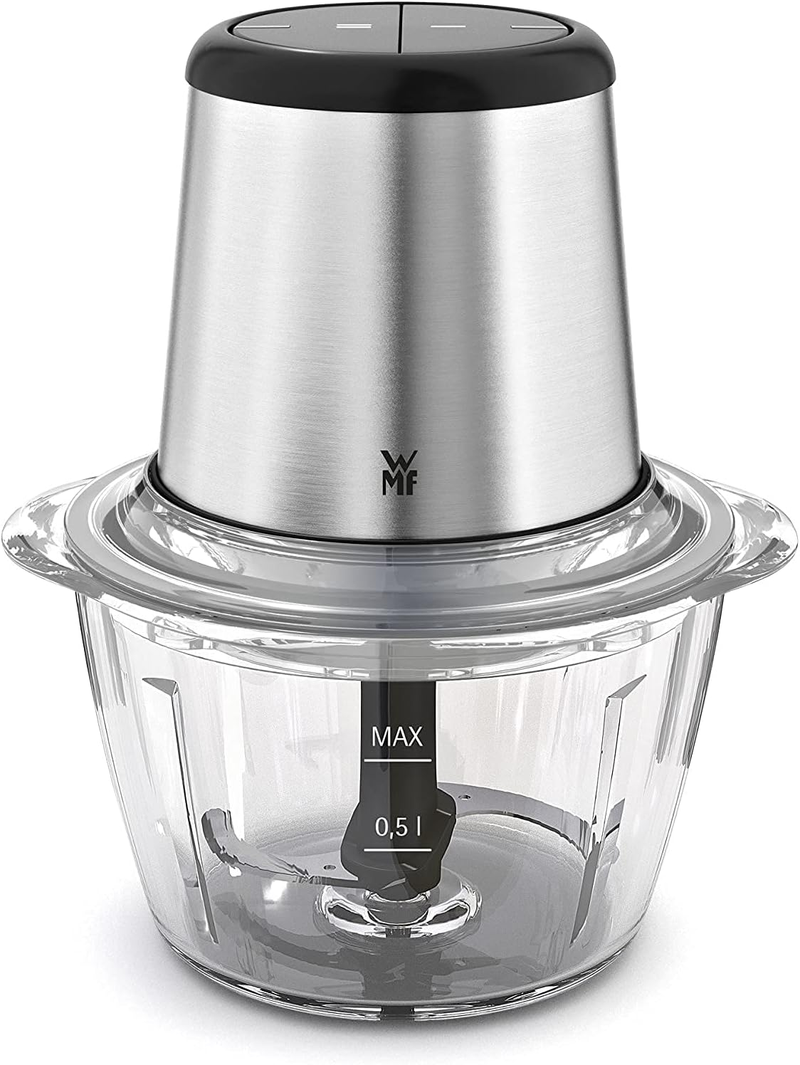 WMF Kult X Edition Electric Chopper with Glass Container, Flash Chopper 320 W, 2 Speed Levels, Large Mixing Container, Cromargan Matt image number 6