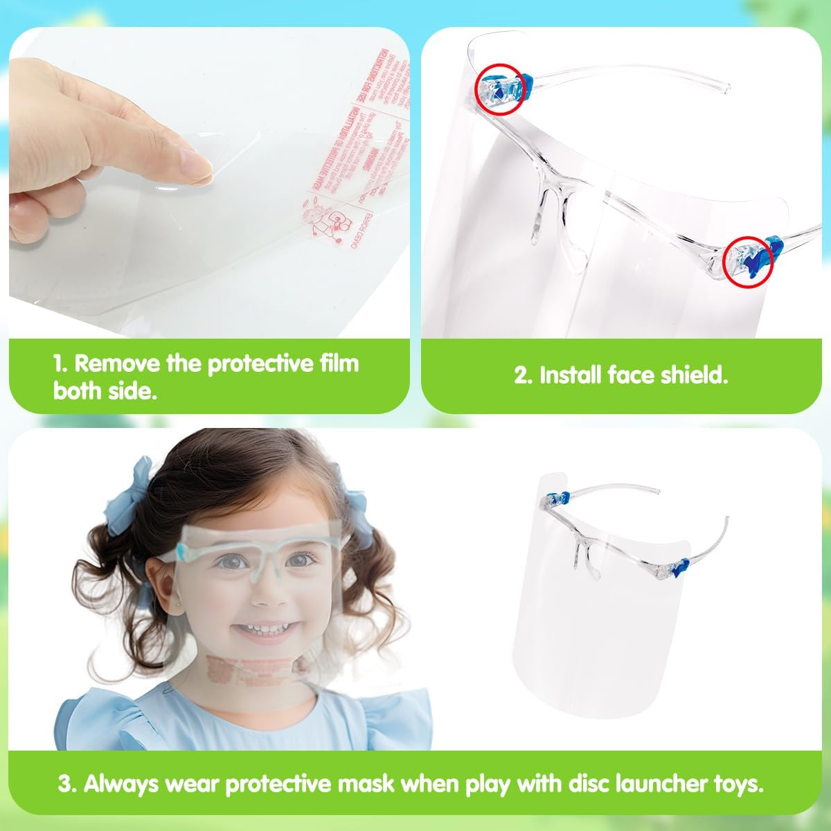 YOLOMOON Kids Outdoor Toys for 3 4 5 6 7 8 Years Old Boys, Stomp Flying Discs Launcher Toys Catch Games, outside Toy for Toddlers Age 3-5 6-8, Elephant Indoor Outdoor Play Summer Gifts (Green) image number 2