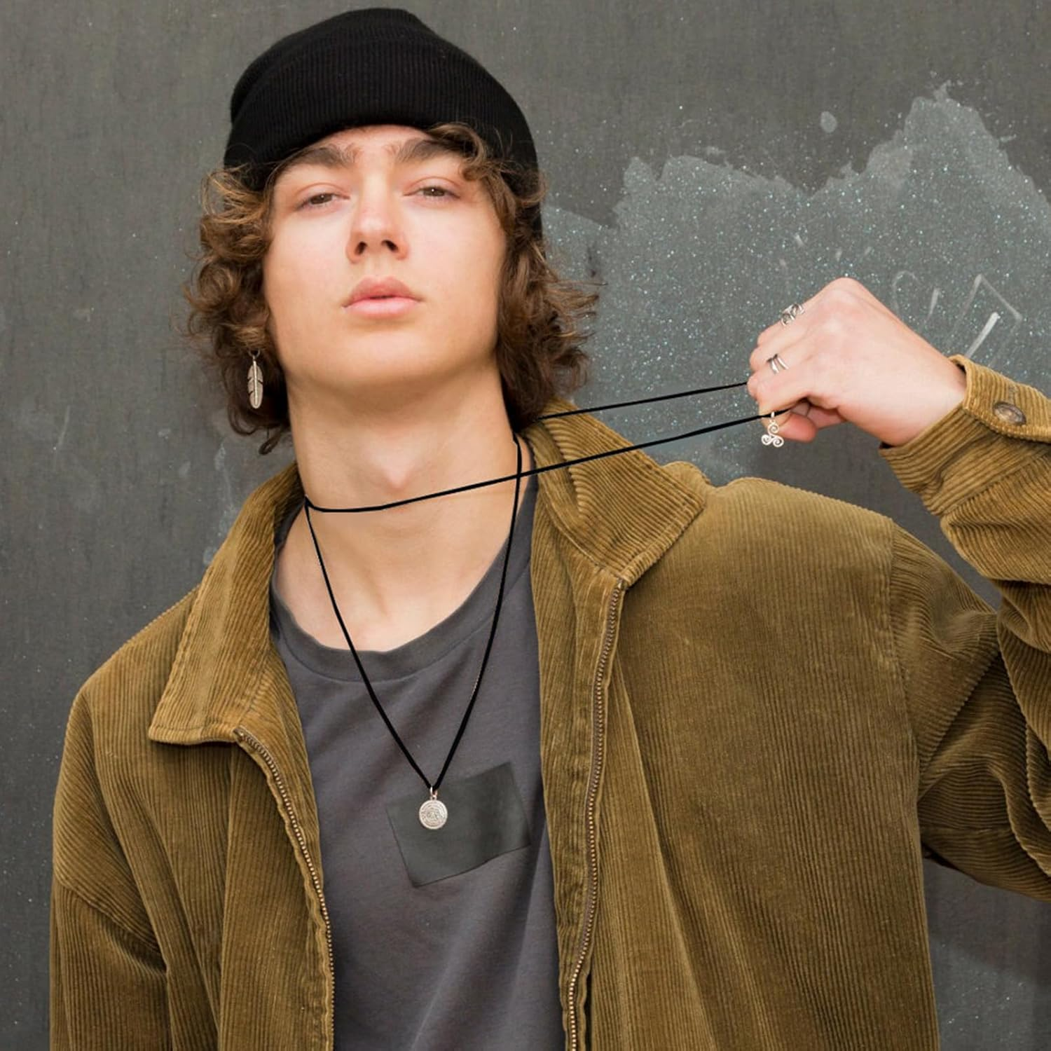 10Pcs Necklace Cord, 2Mm Black Leather Adjustable Necklace Waxed Cord with Lobster Clasp, Soft Rope Long Chain Ropes Wax Rope Chain Braided String Fine for DIY Pendant Making Bracelet Necklaces