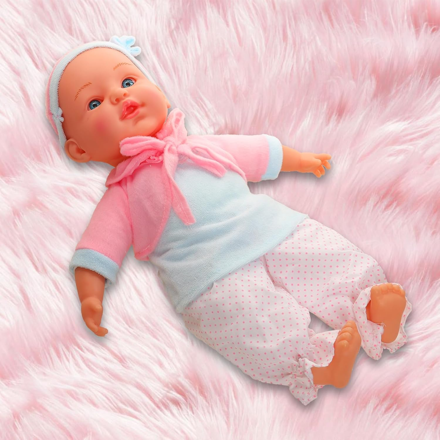Barwa Baby Doll 15 Inch Soft Body Doll with Cute Doll Clothes, Soft Body, Cute Doll Outfits, 38 Cm Soft Bodied Dolls for Children from 3 Years