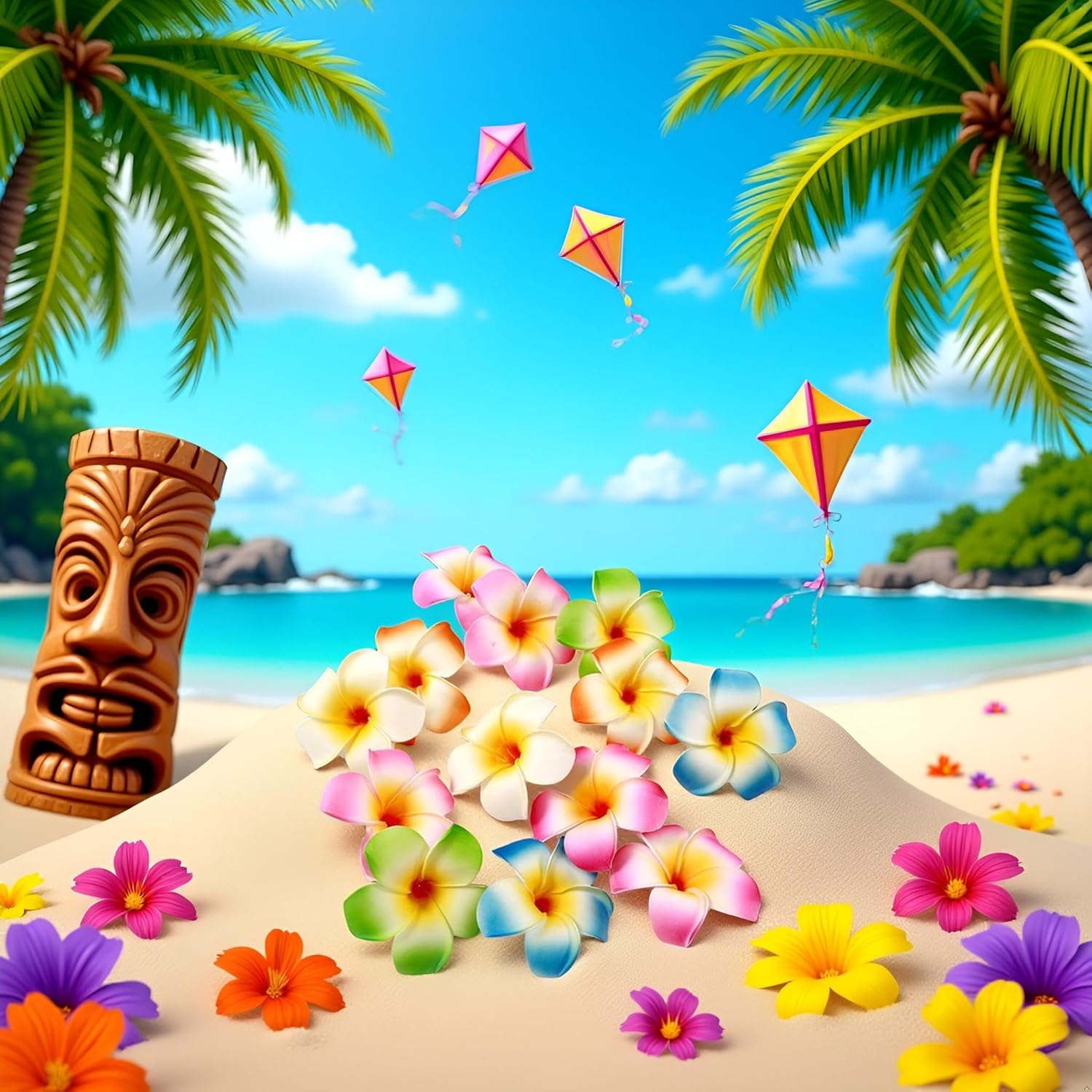 10Pcs Multicolor Hawaii Plumeria Flower Clips Hawaiian Flower Hair Barrettes Beach Party Hair Clips Artificial Tropical Flower Hairpins for Wedding Hair Accessories (7Cm),Clips and Barrettes image number 4