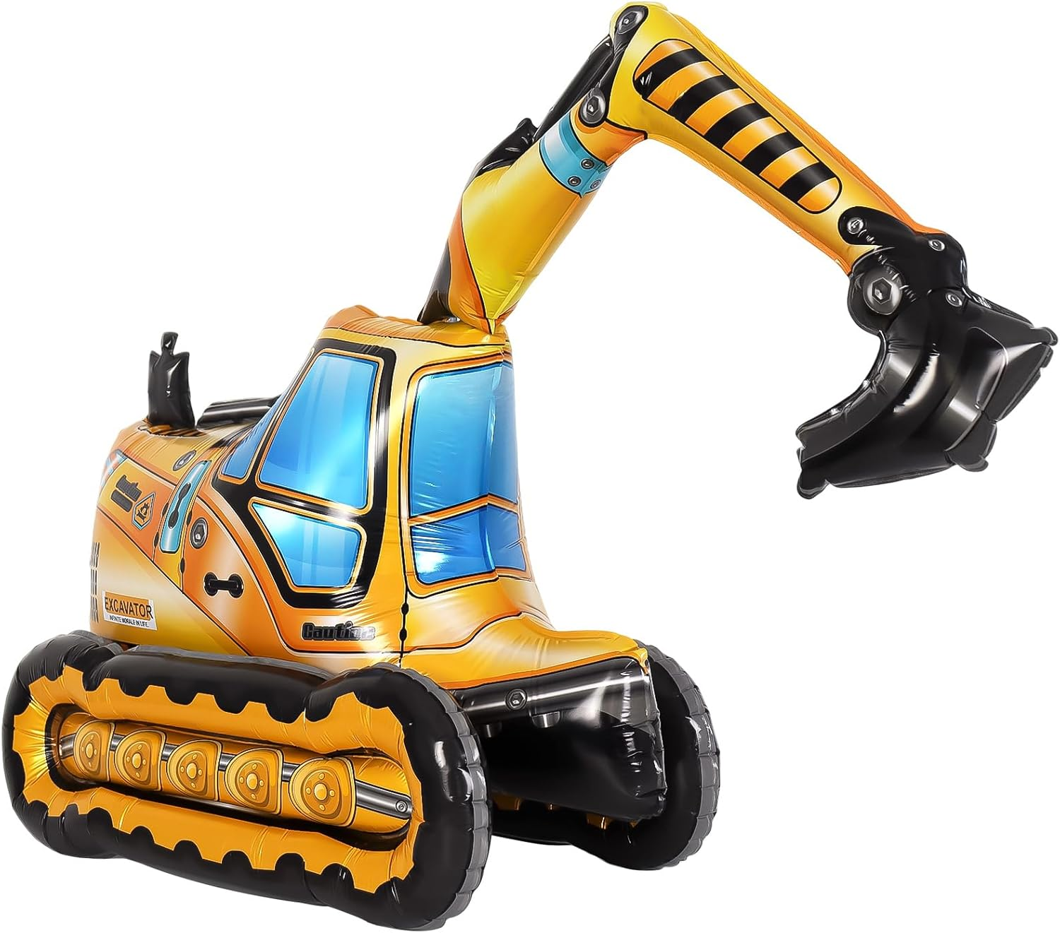 Large Excavator Balloon,25 Inch Self Standing 4D Foil Construction Balloon,Digger Engineering Vehicle Balloon for Kids,Construction Birthday Party Supplies for Construction Theme Party Decoration