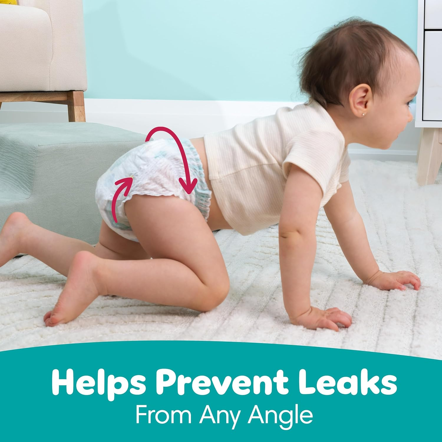 Pampers Swaddlers 360 Diapers Size 6 72 Count image number 3