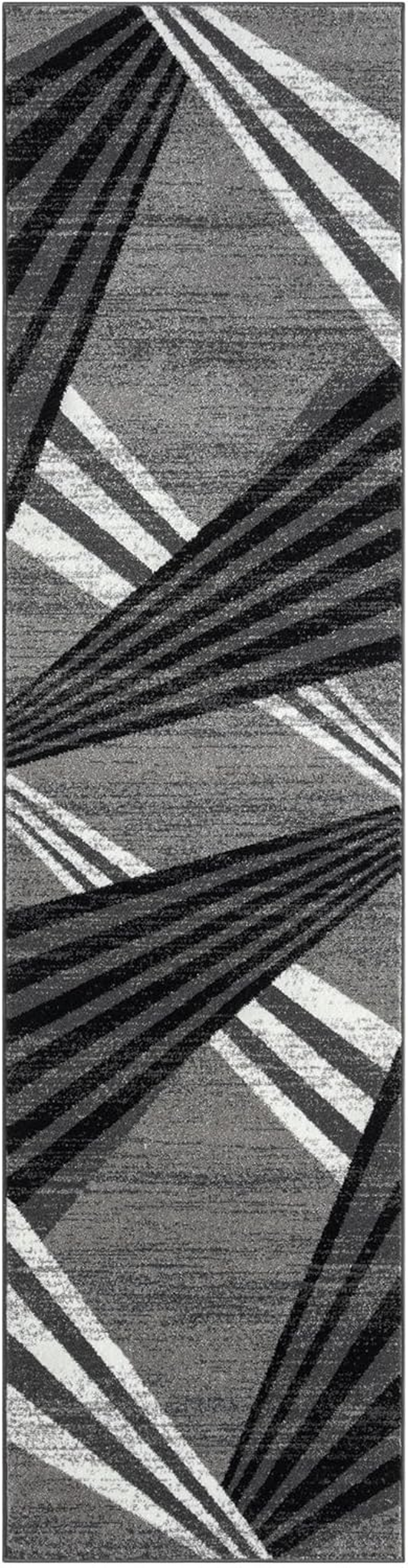 La'Grace Home LGH803002317GRE Adore Geometric Textural Rug, Grey, 80 X 300 Cm Size image number 5