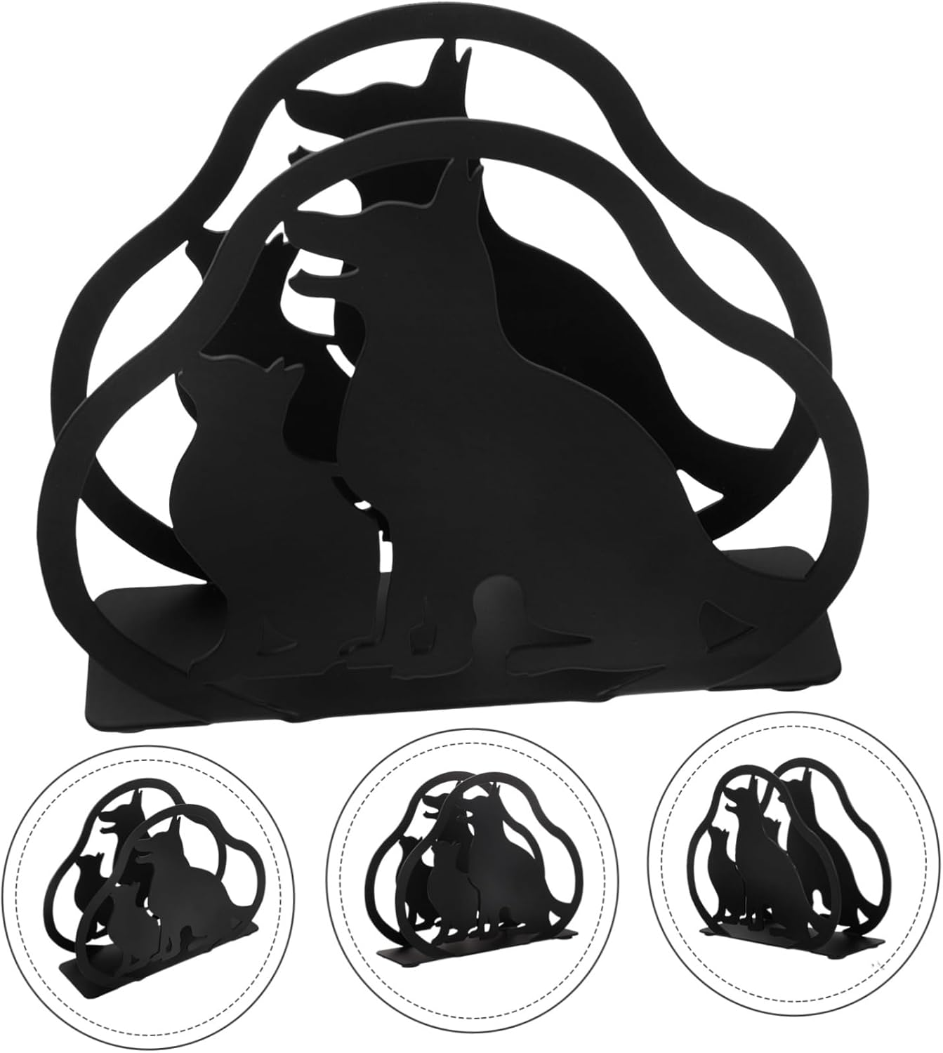 Jojofuny Vertical Napkin Holder Animal Design Iron Napkin Rack Kitchen Utensils Holder image number 4