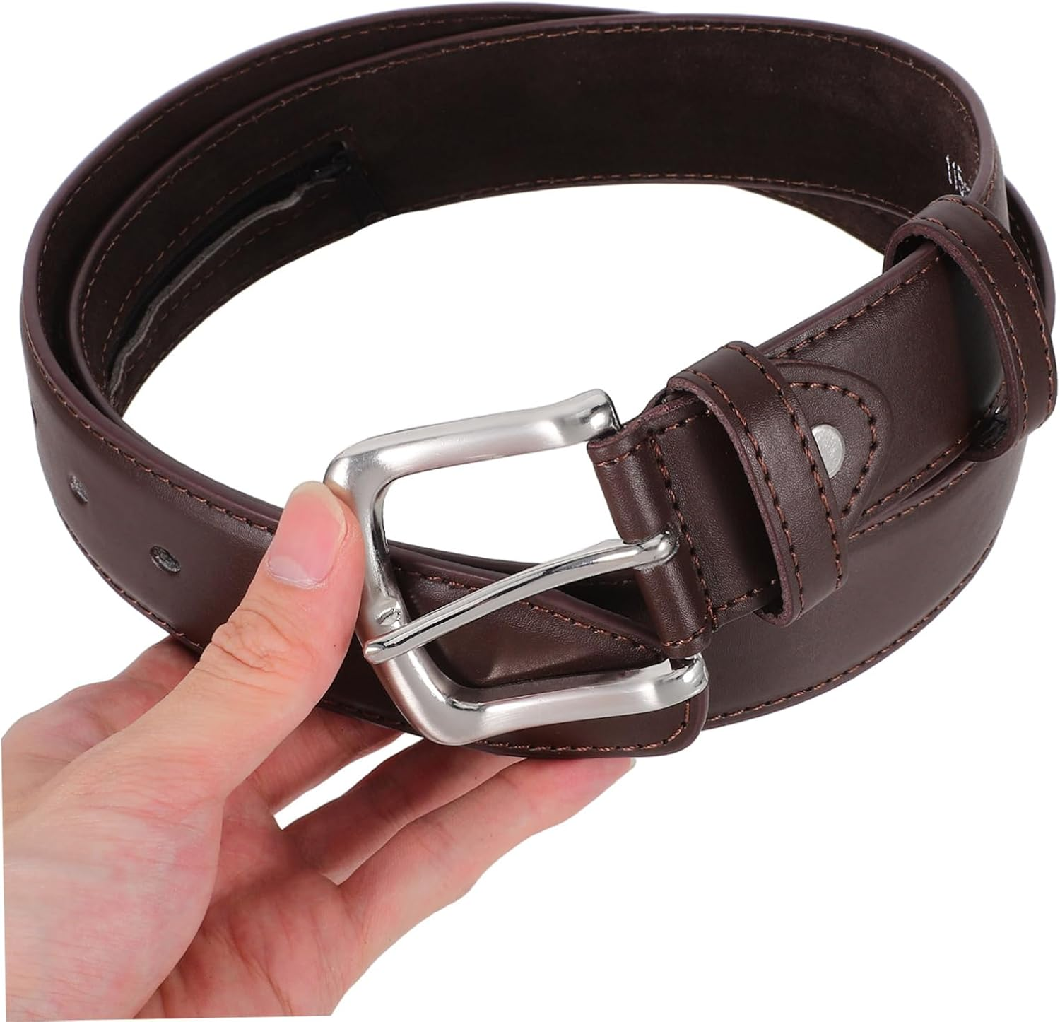 Travel Money Belt for Secure Storage Waistband Wallet with Reliable Zipper Elegant PU Design for Business Trips Jogging and Outdoor Activities Brown