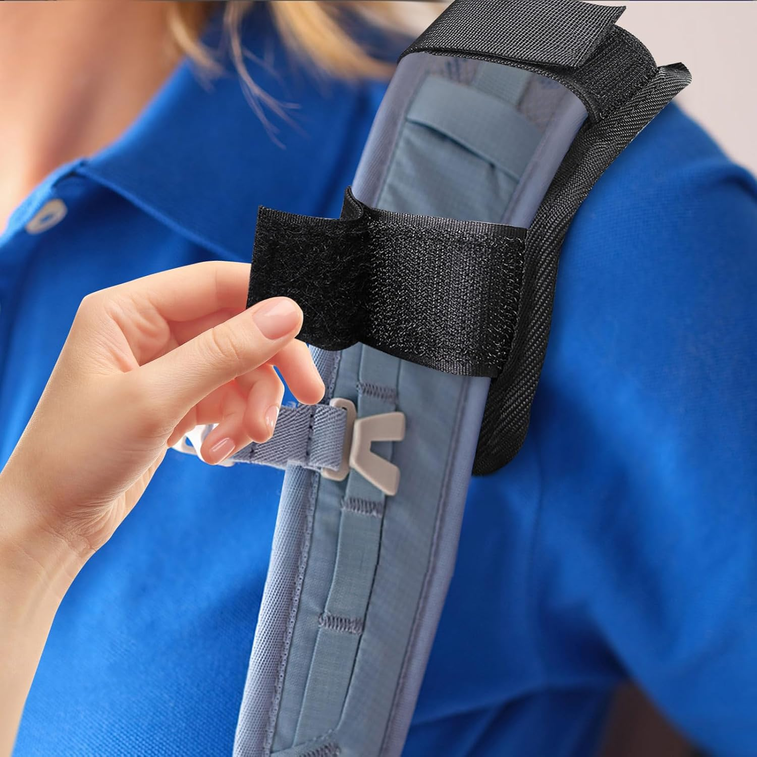 Huakaile 3 Packs Black Shoulder Strap Pad, Soft Bag Strap Cushion with Hook and Loop, Removable Backpack Strap Pads Replacement for Purse Guitar Crossbody Luggage Duffle image number 1