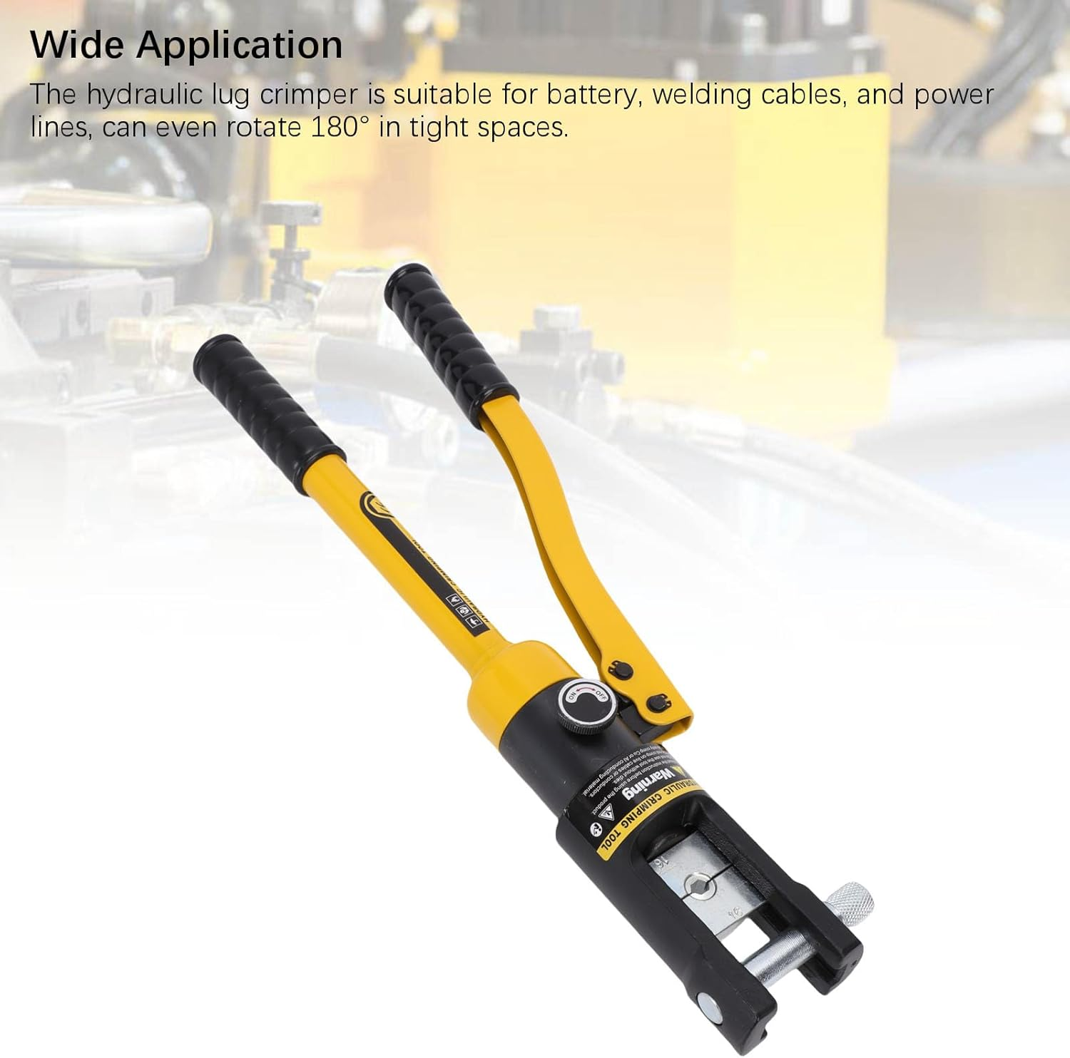 16T Hydraulic Crimping Tool 16 AWG to 300 Battery Cable Crimping Tool Stroke Hydraulic Lug Crimper Electrical Terminal Crimper with 11 Pairs of Dies image number 3