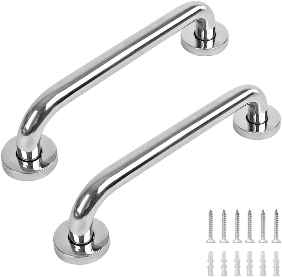2 Pack Anti-Slip Bathroom Grab Bar Safe Handrail Grab Bar Stainless Steel Bathroom Bath Tub Handrail Non-Slip Anti-Fall Holder Bathroom Support Handle image number 6
