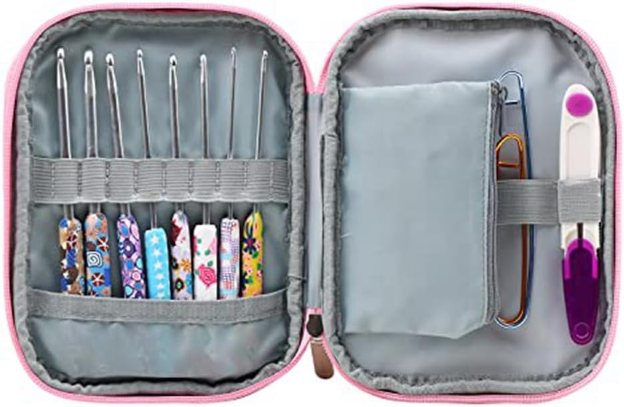RESFNSE 1 Piece Crochet Needle Case Organizer Crochet Hook Case Only Crochet Hook Storage Case Empty image number 5