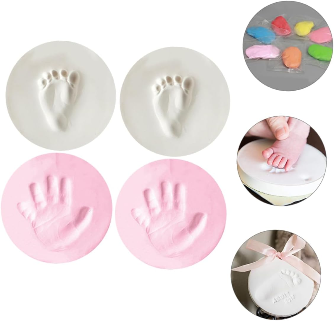 4Pcs Handprint Footprint Keepsake Gifts Newborn Shower Presents for Boy Girl image number 5