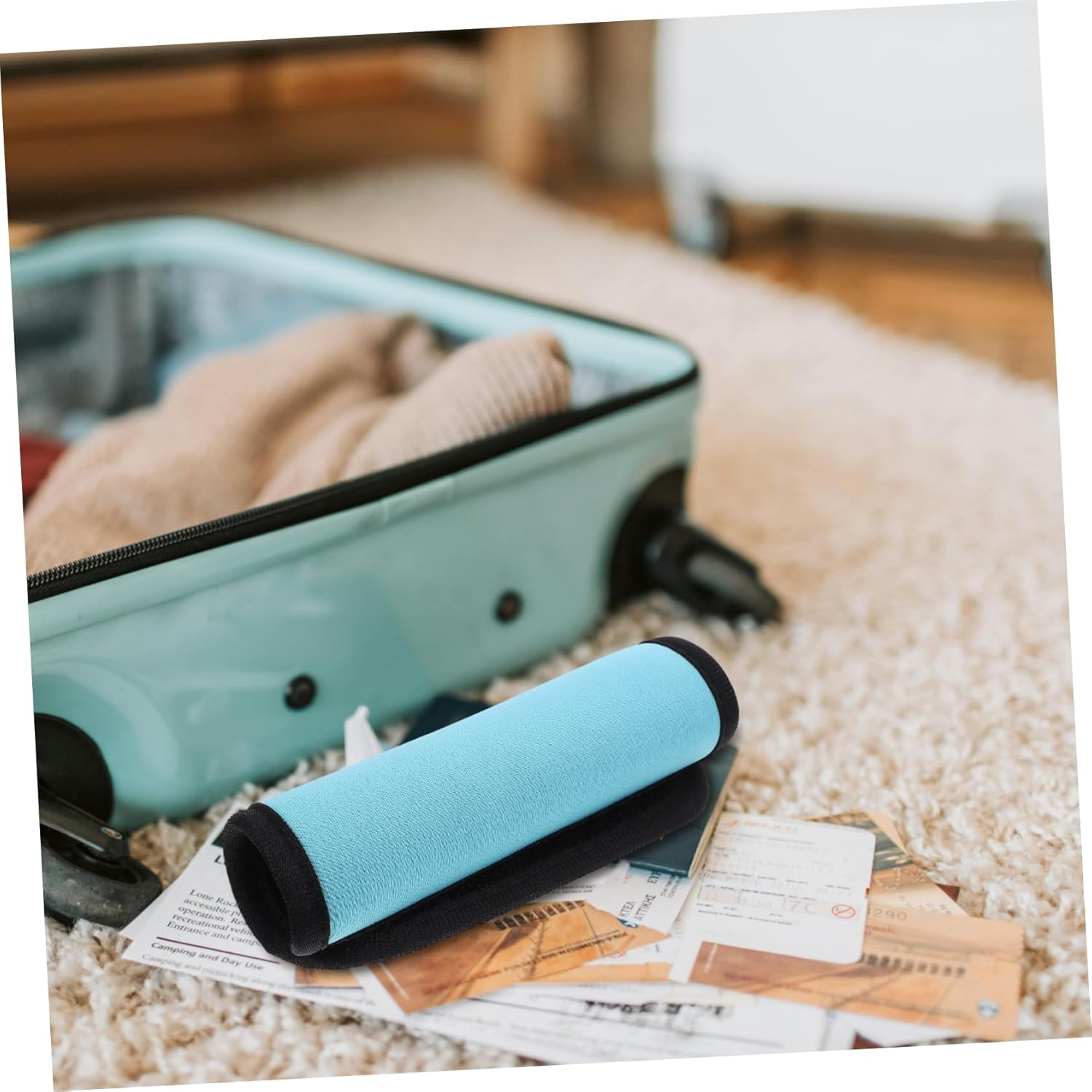 Veemoon Travel Suitcase Handle Cover Neoprene Grip Protector for Luggage Easy Fit Hand-Saving Wrap image number 1
