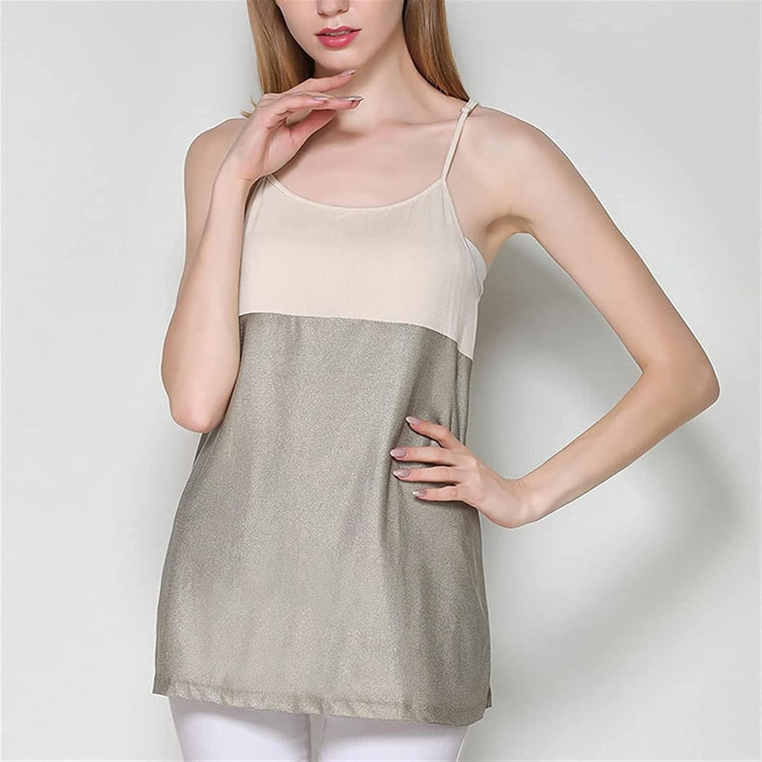 Maternity Wear, Shielding Radiation Suit anti Electromagnetic Household Appliances Pregnancy Protection Apron Clothes(Beige,Xl) image number 5