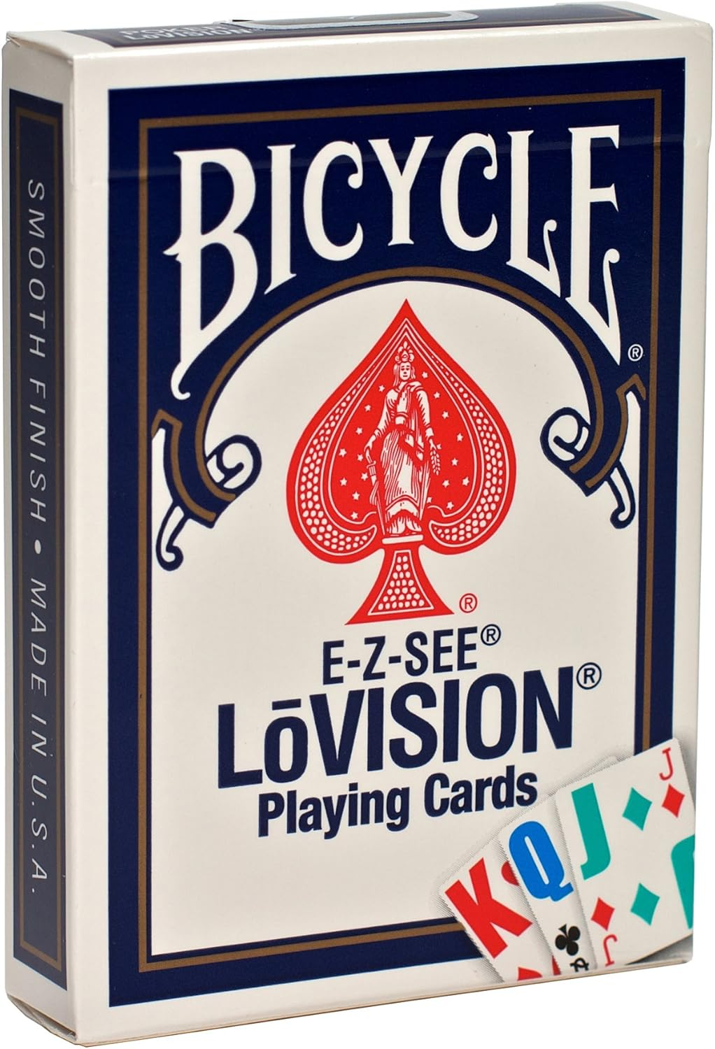 The United States Playing Card Company Bicycle E-Z-See Lo Vision Playing Cards, Red