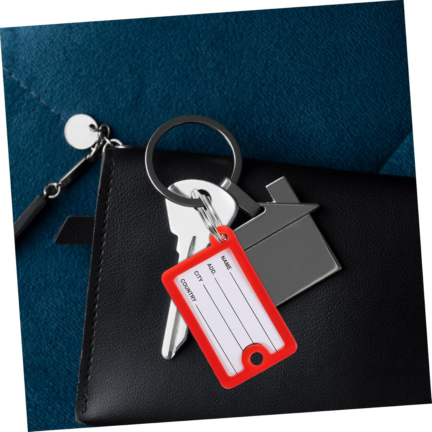 HYTROVE 20Pcs Plastic Key Tags Ring Writable Key Id Tags for Luggage Backpack Identification Car Bulk Luggage image number 1