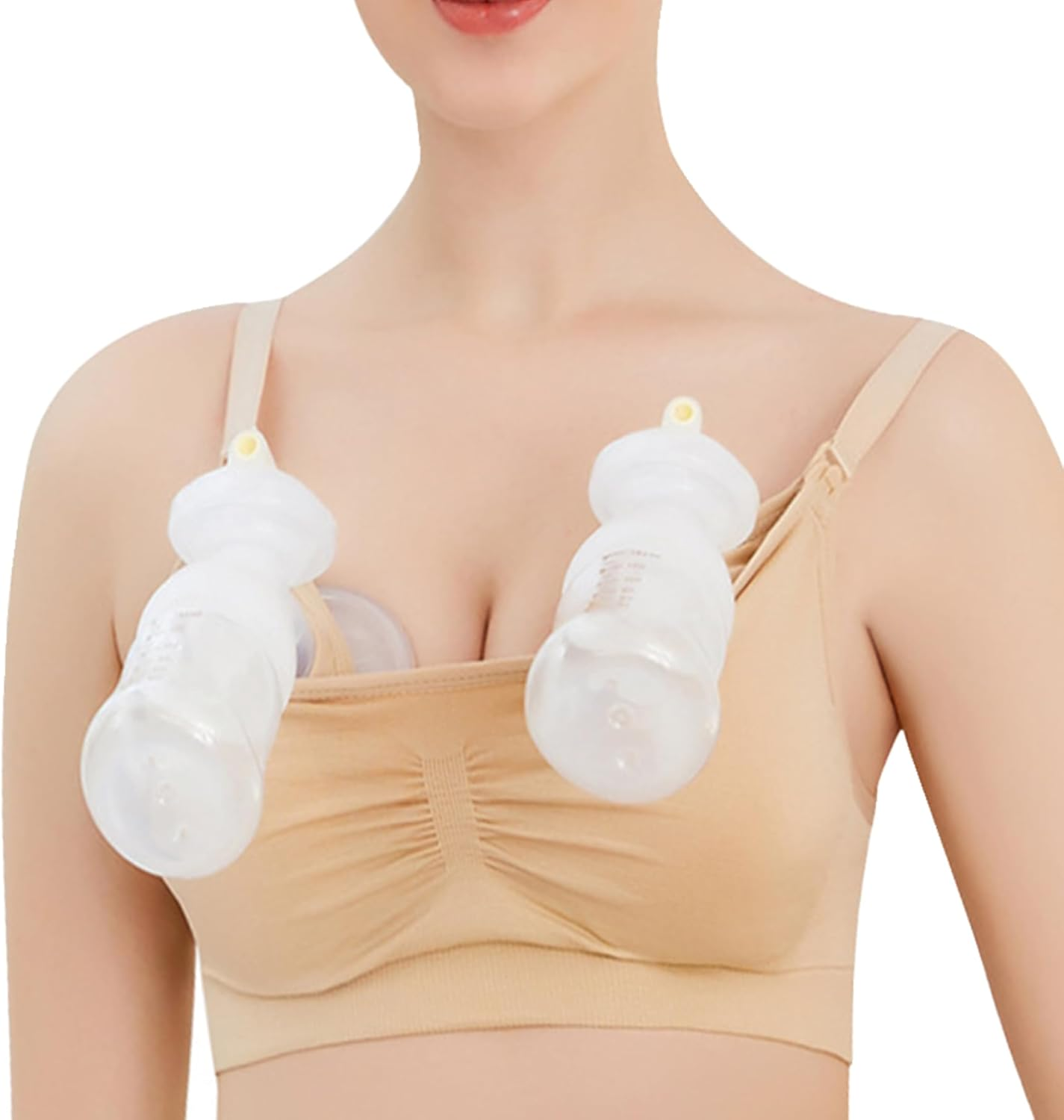 Dress Cici Nursing Bra Wireless - Light Padded Full Coverage Pumping Bras