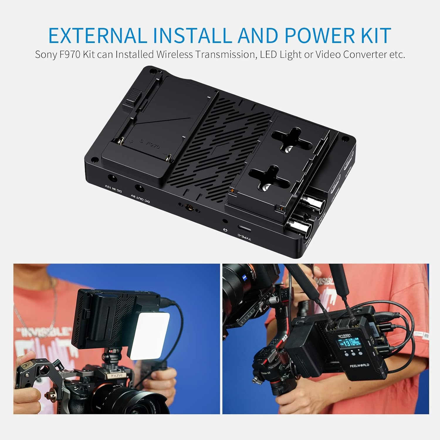 FEELWORLD FW568S 6 Inch DSLR Camera Field Monitor with Waveform 3D LUT SDI 4K HDMI Input Output Video Peaking Focus Assist Small 8.4V DC Include Tilt Arm image number 2