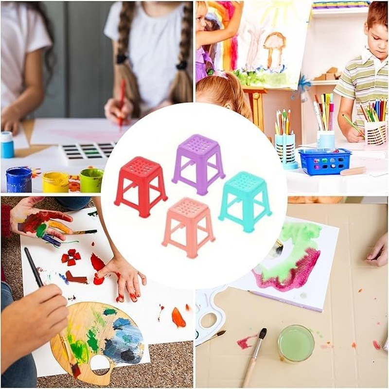 Canvas Stands for Painting Paint Stand Mini Canvas Feet Risers Fluid Painting Supplies Acrylic Pouring Paint Supplies Solid Color Plastic Paint Pouring Tools( 16 Pcs ) image number 2