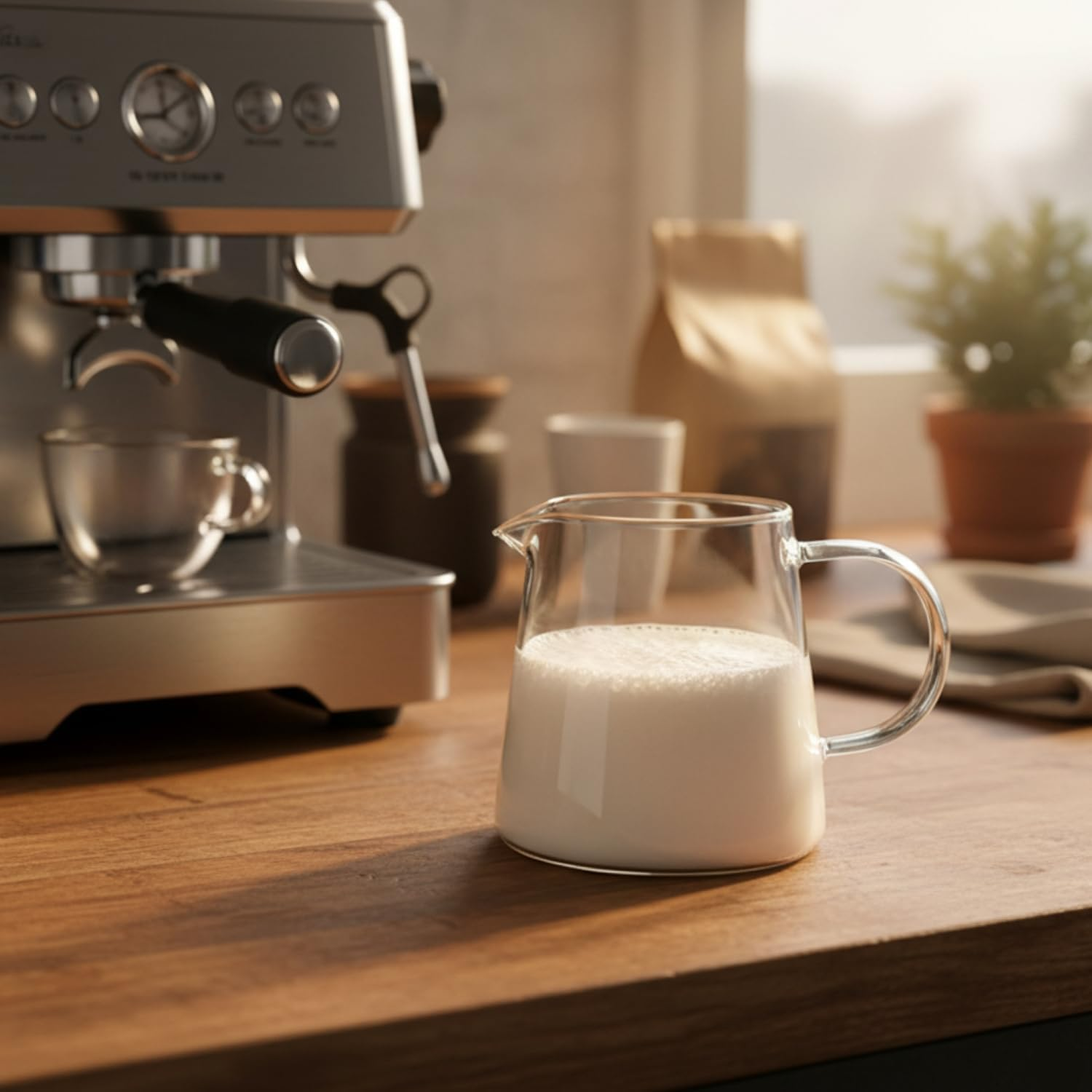 Small Glass Pitcher, 8.5 Ounces, Mini Glass Tea Pitcher (1 Pack) image number 4