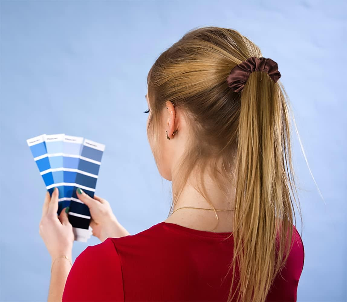 XHNFCU 12 Pieces Elastic Hair Bands Frizz Prevention Hair Scrunchies for Women Soft Elastic Ponytail Holder Hair Accessories for Women Girls and Kids (12 Colors) image number 2