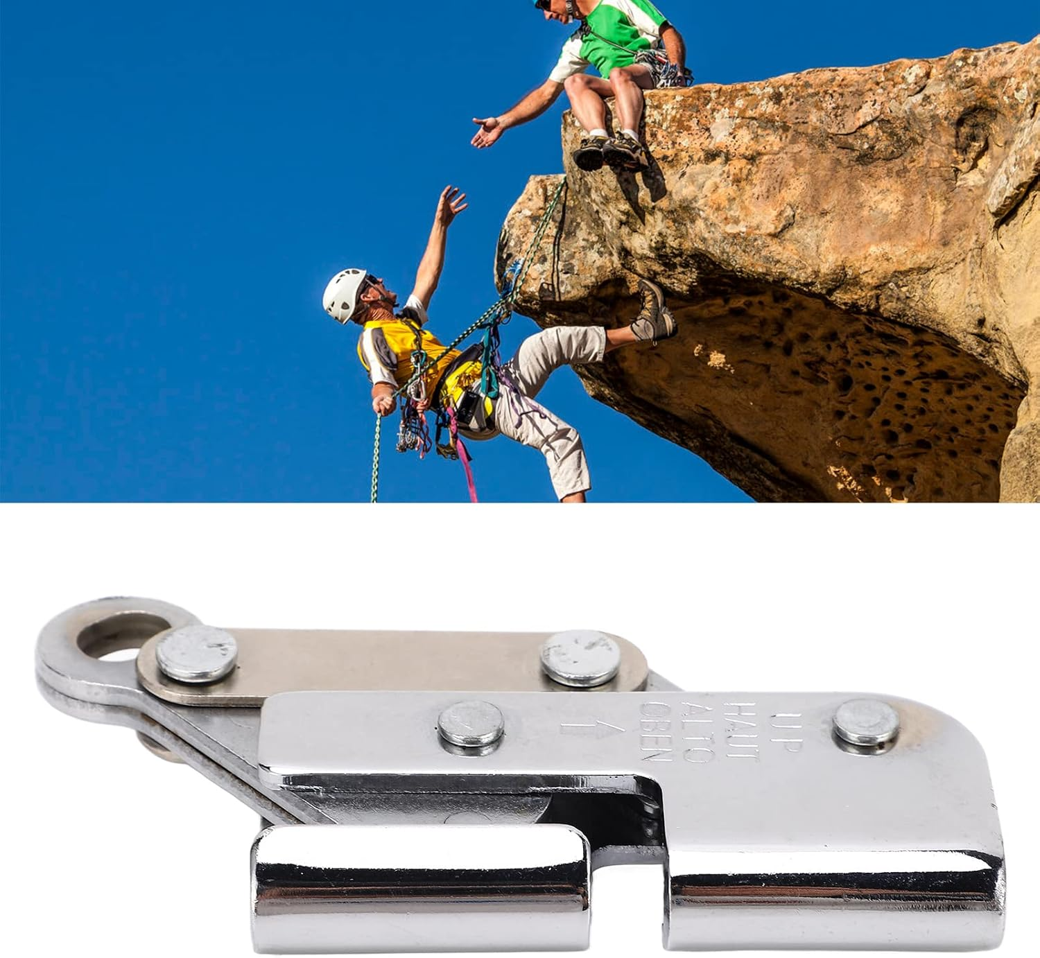 Self Locking Rope Grab Alloy Steel Strong Bearing Capacity for Tree Arborist Expedition - Rock Climbing Rope Grab Device image number 1