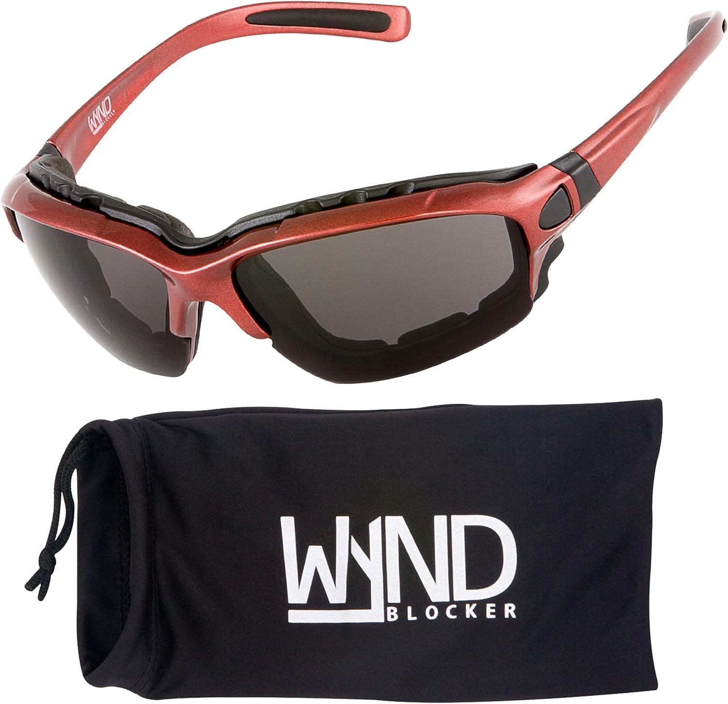 WYND Blocker Motorcycle Riding Glasses Extreme Sports Wrap Sunglasses - Black | Yellow Night Driving image number 6