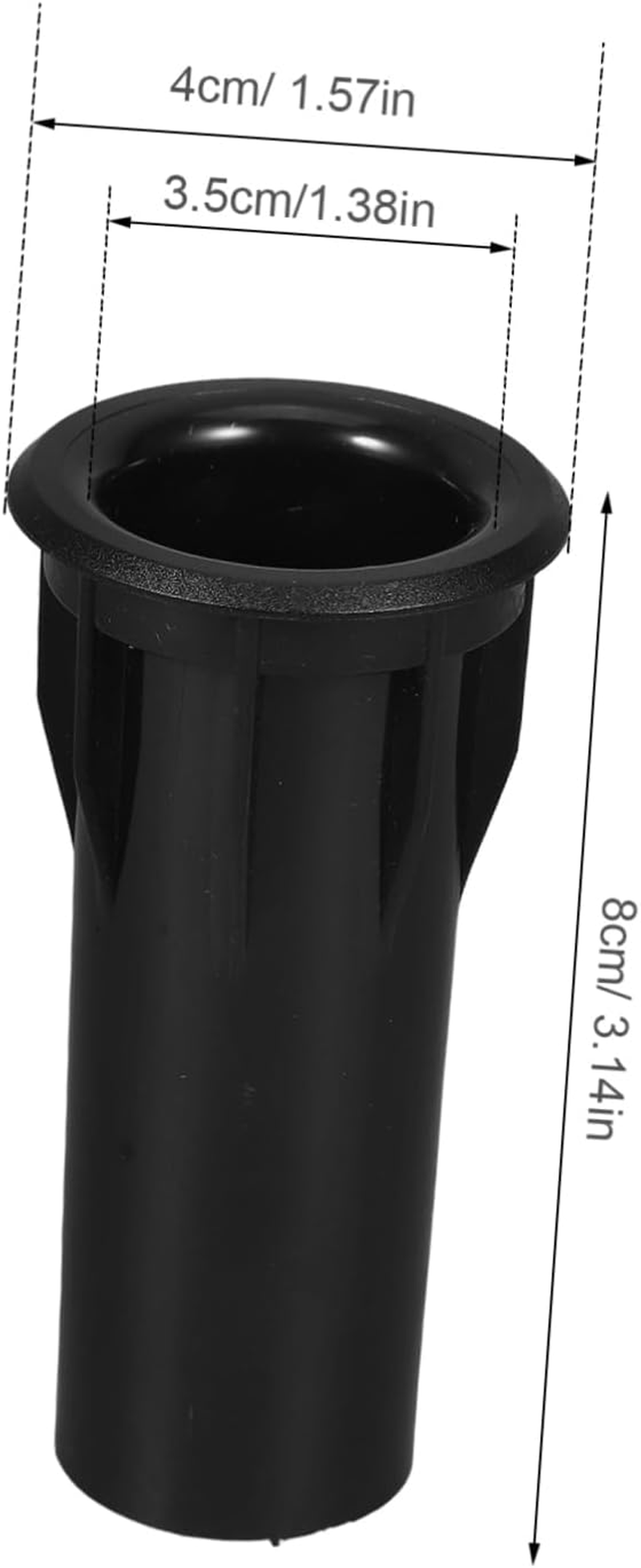 HOMOBABE 8Pcs Plastic Speaker Port Tubes Subwoofer Bass Enhancement Port for Home Theater Black image number 4