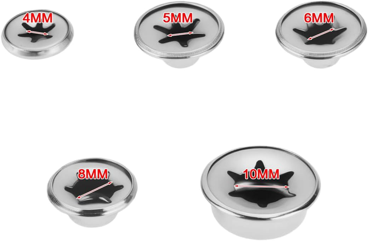 Ecsing 50PCS Capped Starlock Washers 4Mm-10Mm for Shaft Retaining Push on Clips Shaft Lock Washers Quick Speed Locking Washers External Retaining Ring image number 2