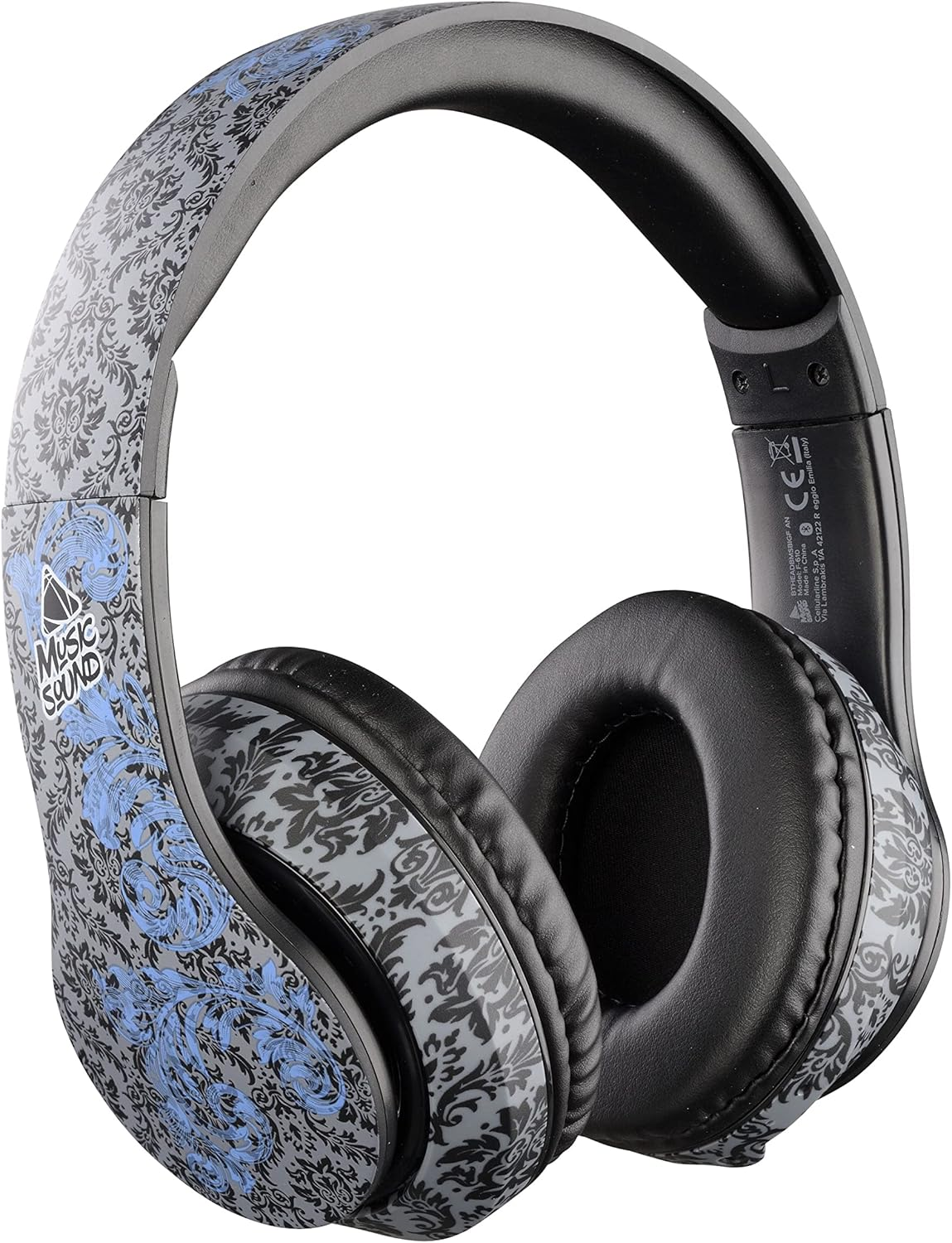 Music Sound | Bluetooth Headphones around | On-Ear Bluetooth Stereo Headset with Retractable Headband - Control Keyboard on Headset - 20 Hours Autonomy - 2 Hours Charging - Fantasy Palm Tree